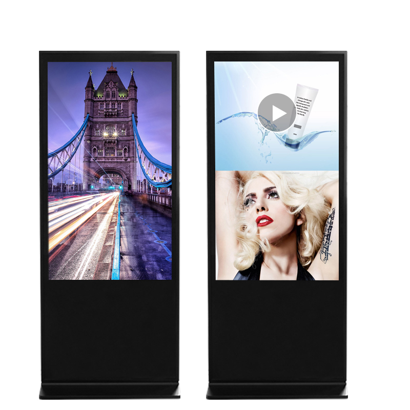 شاشة تعمل باللمس 55 بوصة مثبتة على الحائط لوحة LCD لمشغل الإعلانات 